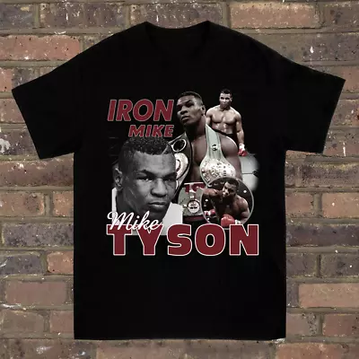 Mike Tyson Iron Mike Black T-Shirt Cotton Unisex Tee S-4XL V163 • $20.99