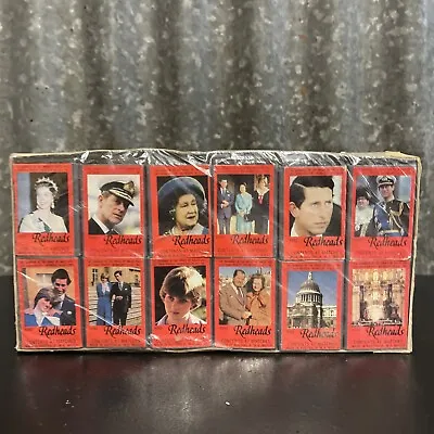 REDHEAD MATCHES Vintage Set Of 12 Boxes Full With Matches UNUSED Royal Wedding • $29.90