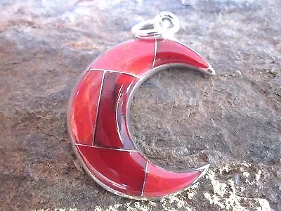 Moon Pendant Handmade Stone Inlay Made By Artesanas Campesinas Mexico New P2028 • $12.25