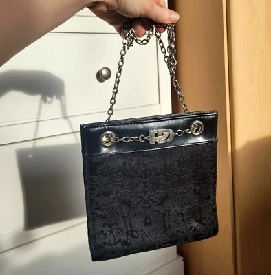 £15 • Buy Red Or Dead Gothic Embossed Velvet Small Chain Handbag Goth Bag Emo Alternative 