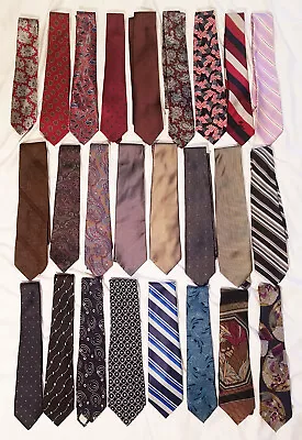 Lot Of 25 Dress Neck Ties  - Many  Styles & Colors Modern And Vintage • $24.95