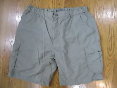 REI Men's Nylon Cargo Shorts Men’s Size XL  Elastic Tan • $10.99