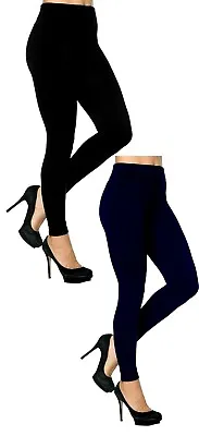 Womens Ladies Full Length Leggings Summer Winter Spring Sizes 8 10 12 14 16 18 • £4.99