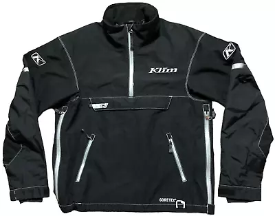 Klim Jacket Mens M Black Gray PowerXross Pullover Snowmobile Anorak Waterproof • $159.88