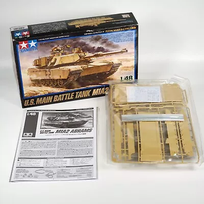 Tamiya US Main Battle Tank M1A2 Abrams Military Plastic Model Kit 1:48 Scale NEW • $33.20