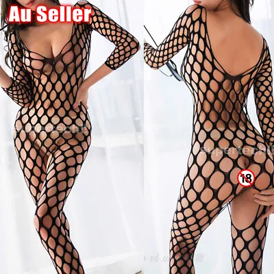 $8.99 • Buy Sexy Fishnet Babydoll Nightwear Bodysuit Lingerie Underwear BODYSTOCKING Women