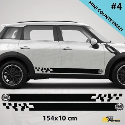 Side Racing Stripes For Car Fits Mini Cooper Vinyl Stickers Made In UK Decals • £16.99