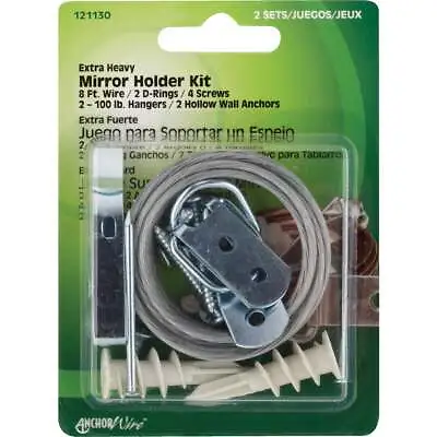 Hillman Anchor Wire Heavy-Duty Mirror And Picture Hanger Kit 121130 Pack Of 5 • $31.92
