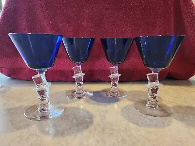 Vintage Cocktail Glasses W/ Top Hat Man Stem • $9.99