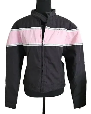 BD Biker Design USA Riding Gear Pink Blk Motorcycle Jacket Coat Womens Sz XLarge • $39.95