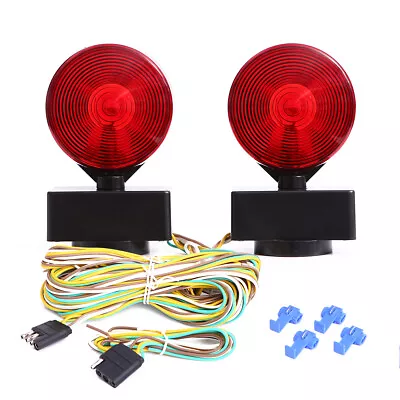 12V Magnetic Towing Tow Light Kit For Trailer RV Dolly Tail Boat Truck Two Sided • $20.99