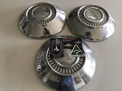 Genuine Original  Gmh Hubcaps X3 For Vintage Holden Fj Nasco • $349.99