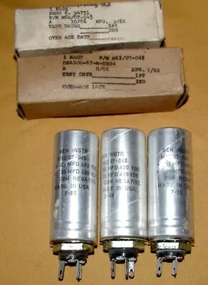 Capacitor  Capacitors  CAN  GEN  INSTR  M62/07-045 33 MFD  400VDC  NOS • $30