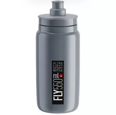 New Elite FLY Cycling Water Bottle 550 ML - Grey / Black • $7.23