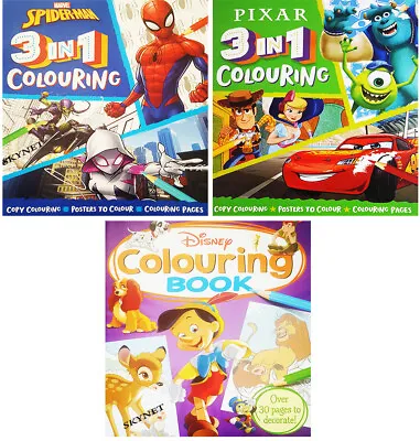 £3.89 • Buy Childrens Disney Marvel Spiderman Pixar Colouring Activity Books Book - Kids