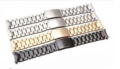 High Premium Solid Stainless Steel Watch Strap Bands Mens Metal Bracelet 14-24mm • £12.88