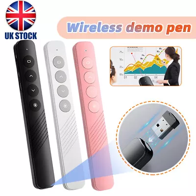 2.4GHz PowerPoint Remote Wireless USB PPT Presenter Laser Pointer Clicker Pen UK • £11.19