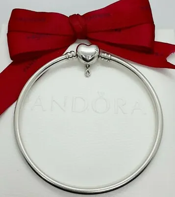 Genuine Pandora Limited Edition Forever Love Heart Infinity Bangle 598891 19cm X • $50