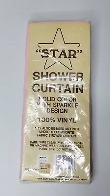 Vintage Kmart Pink Stars Vinyl Shower Curtain  • $39.99