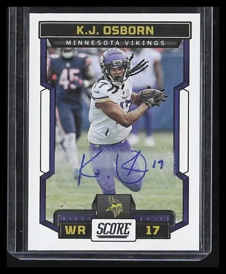 K.J. OSBORN 2023 Score Autograph Minnesota Vikings • $19.95