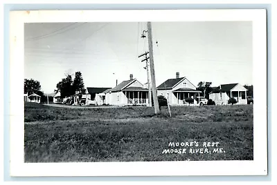 C1940’s Moore's Rest Moose River Somerset County Maine ME RPPC Postcard • $11.44