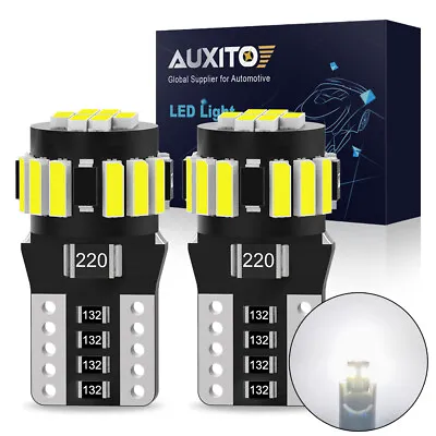 AUXITO T10 LED License Plate Light Bulbs 6000K Super Bright White 168 2825 194 • $8.99