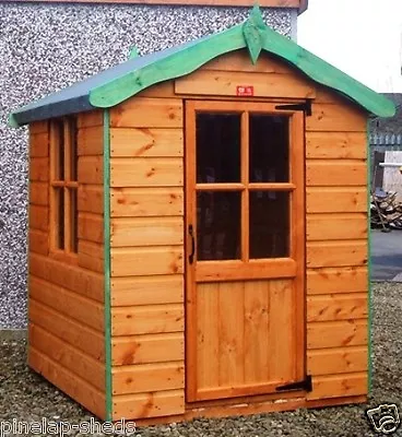 Children's Wooden Playhouse Kids Wendy House Pinelap Outdoor Den - Fully T&G • £584.79