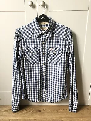 Hollister Mens Blue Plaid/Check Shirt Size S • £2.50