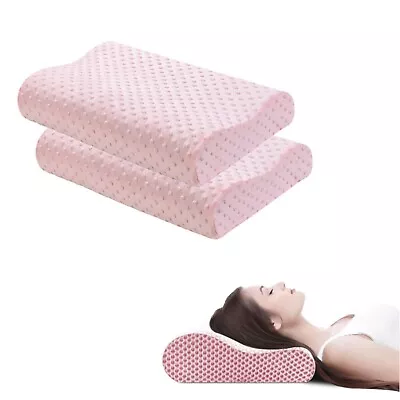 2Pcs Orthopedic Contour Memory Foam Pillow Cervical Bed Pillow For Pain Relief • $20.49