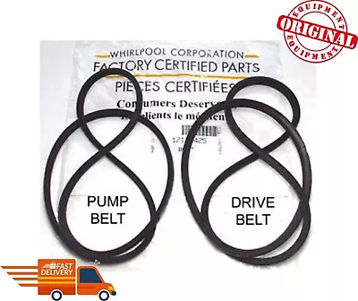 New OEM 12112425 Maytag Washer DRIVE & PUMP Belts Set  Washer Belt Set Genuine • $17.95