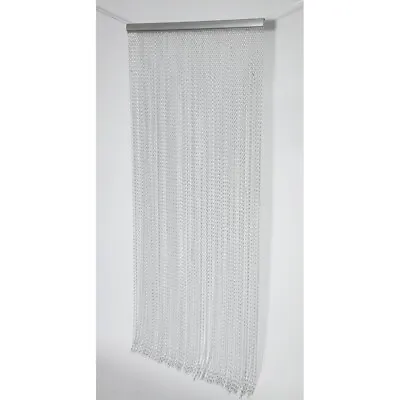 EazyZap Aluminium Door Fly Screen Metal Chain Fly-Insect Blinds 195cm X 90cm  • £59.95