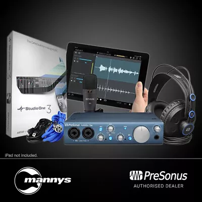 PreSonus AudioBox ITwo Studio Pack W/ USB & IPad Interface M7 Mic HD7 Phones &  • $349