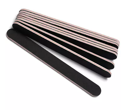 Nail Files Emery Boards Buffer Thin X10 Double Sided Professional 100/180 Grit • £3.29