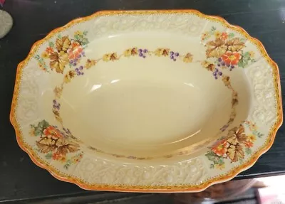 Myott Staffordshire Made In England Vegetable Bowl With Orange Flowers • $27