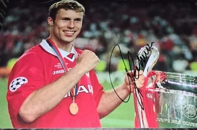 Ronny Johnsen Treble Man Utd Hand Signed 12 X 8 Photo Manchester United Coa  • £21.99