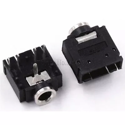 One 3.5mm Female Stereo Audio Socket Headphone Jack Connector 5 Pin PCB Mount • £2.09