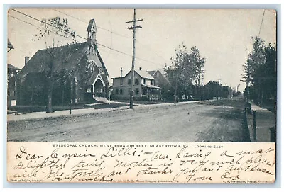 1906 Episcopal Church West Broad Street Quakertown PA Antique Posted Postcard • $14.98