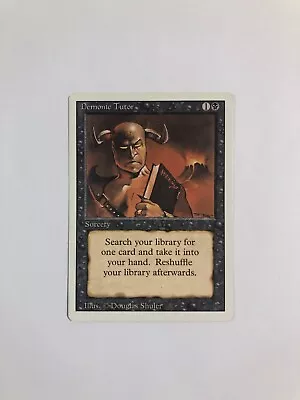 MTG Demonic Tutor Revised (3 Decades Old) – Lightly Played (Craves Action)  • $17.88