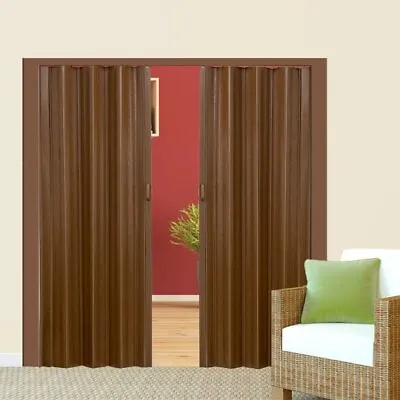 Folding Double Central Opening PVC Door Accordion Panels Washable Internal Door • £187.98