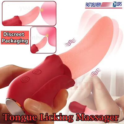 Oral Tongue Licking Massager Powerful Multi Speed Stimulator Rechargeable Women • $17.69