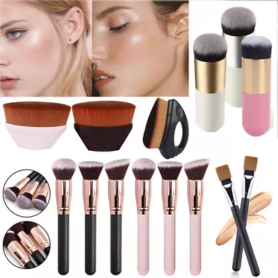 Pro Flat Foundation Face Blush Kabuki Powder Contour Makeup Brush Cosmetic Too  • $3.29