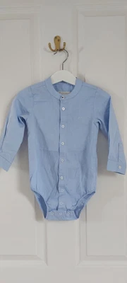 £0.99 • Buy Babycottons Baby Boy Shirt Bodysuit Blue Cotton 18 Months