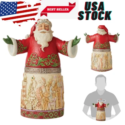 $45 • Buy Enesco Jim Shore Heartwood Creek 20th Anniversary Santa Figurine 12.2 Inch
