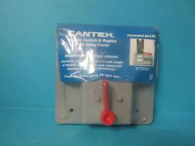 New Cantex 5133337 2-gang Vertical Weatherproof Cover Toggle Switch & Duplex • $13.99