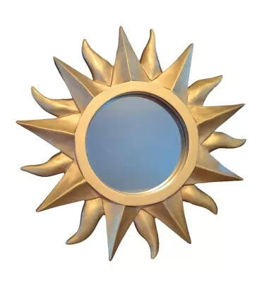 Vintage Gold Sunburst Sun Star Mirror Mid Century Modern 11 Inch Diameter • $39.90