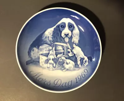 Bing & Grøndahl 6  Mors Dag 1969  Dog And Puppies  Mother's Day Plate • $1.29