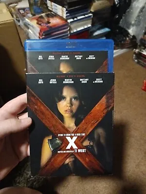 X (Blu-ray + DVD 2022) W/ Rare Slipcover Mia Goth Jenna Ortega Scott Mescudi • $14