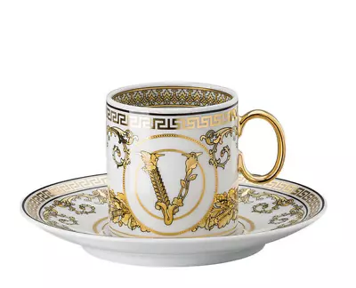 Versace Rosenthal Virtus Gala White Espresso Cup With Saucer -Official Versace • $197