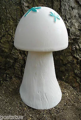 Poly Plastic 2 Piece Mushroom Mold Plaster Concrete Dragonfly 8.5 H X 5 W Total • $6