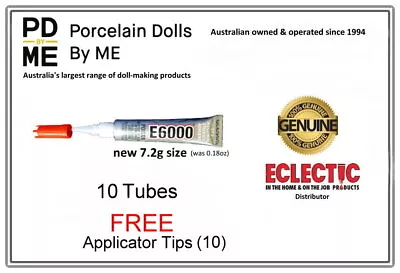£14.70 • Buy  E-6000  10 Tubes 7.2gm / (.18Fl.OZ)  PLUS10 Free Apllication Tips